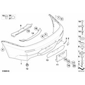 BMW Set Mounts Pdc Sensor Rear (Pdc) - Genuine BMW 51110009481
