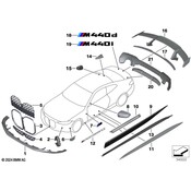 BMW M Performance Aero Flick Trim - Genuine BMW 51112473232