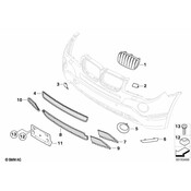 BMW Closed Grid Left (Black) - Genuine BMW 51113416205