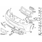 BMW Grille Front Left - Genuine BMW 51113420087