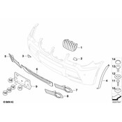 BMW Extension Wheel Arch Cover Front Right (Black) - Genuine BMW 51113455936