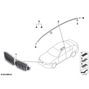 BMW Grille - Genuine BMW 51115A1BFB0