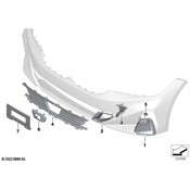 BMW Grille Molding - Genuine BMW 51115A1BFC5