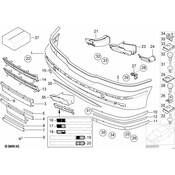 BMW Bracket Pdc Exterior Right (Chrom) - Genuine BMW 51117011304