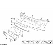 Mini Bumper Trim - Genuine Mini 51117112151