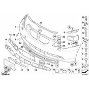 BMW Grid Lateral Left (Niv) - Genuine BMW 51117147549