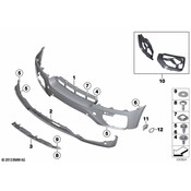 BMW Underride Protection Front (Alu Matt) - Genuine BMW 51117179849