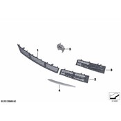 BMW Grille Air Inlet Open Right - Genuine BMW 51117200698