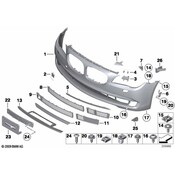 BMW Grille Air Inlet Middle (Acc) - Genuine BMW 51117264207