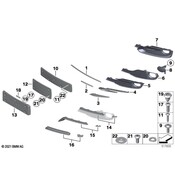 BMW Partially Open Grid Left (Lines) - Genuine BMW 51117281917