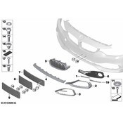 BMW Finisher Rod Left (Luxury Line) - Genuine BMW 51117294841