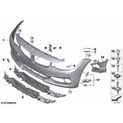 BMW Insert Air Inlet Middle (Acc) - Genuine BMW 51117294901