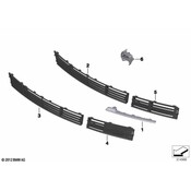BMW Grille Air Inlet Partly Closed Left - Genuine BMW 51117295267