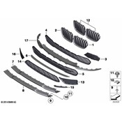 BMW Set Ornamental Grille Front (Sportline) (X1) - Genuine BMW 51117347670