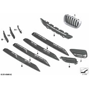 BMW Grille Displ.Eng.Oil CoolerSide Right (XLine) - Genuine BMW 51117348116