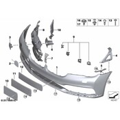 BMW Bumper Cover Support Rail - Genuine BMW 51117357229
