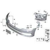 BMW Bumper Cover Support Rail - Genuine BMW 51117385345