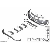 BMW Cladding Bumper Front (Pdc - Black) - Genuine BMW 51117389904
