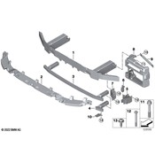 BMW Bumper Cover Support Rail Bracket - Genuine BMW 51117399966