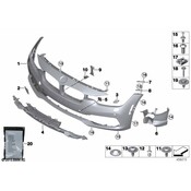 BMW Headlight Washer Cover - Genuine BMW 51117427669