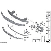 BMW Bumper Cover Support Rail - Genuine BMW 51117450955