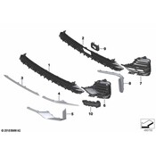 BMW Grille Molding - Genuine BMW 51117470330