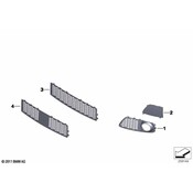 BMW Grille Air Inlet Right (M) - Genuine BMW 51118050056