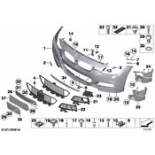 BMW Bumper Grille Front Left (M Nsw) - Genuine BMW 51118054155