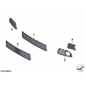 BMW Grille Air Inlet Left (M) - Genuine BMW 51118057617