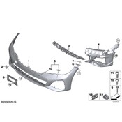 BMW Bumper Cover Support Rail - Genuine BMW 51118069347