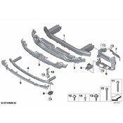 BMW Bumper Cover Support Rail - Genuine BMW 51118073836