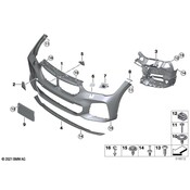 BMW License Plate Bracket - Genuine BMW 51118075887