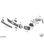 BMW Grille Molding - Genuine BMW 51118092248
