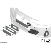 BMW Grille - Genuine BMW 51118738609