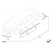 BMW Protective Strip Door Front Left - Genuine BMW 51120412589