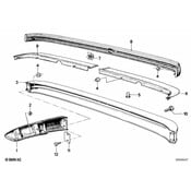 BMW Rubber Strip Rear - Genuine BMW 51121841072