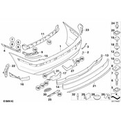 BMW Mount Rear Right - Genuine BMW 51127123798
