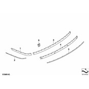 BMW Bumper Guard Primed Rear Left (Chromline) - Genuine BMW 51127142229