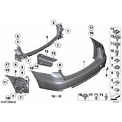BMW Mount Rear Right - Genuine BMW 51127201218