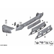 BMW Carrier Bumper Rear (640i 650i M6) - Genuine BMW 51127223159