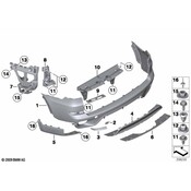 BMW Mount Bumper Rear Right (X5) - Genuine BMW 51127227758