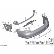 BMW Reinforcement Bumper Rear Bottom - Genuine BMW 51127293778