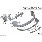 BMW Mounting Bumper Corner Rear Left - Genuine BMW 51127294389