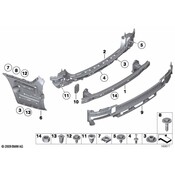BMW Carrier Bumper Rear (740i 740Li 750i) - Genuine BMW 51127301234