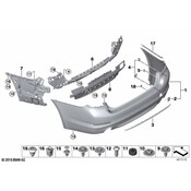 BMW Bumper Cover Support Rail - Genuine BMW 51127387300