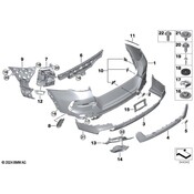 BMW Bumper Cover Support Rail - Genuine BMW 51127425448