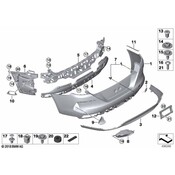 BMW Bumper Cover Support Rail - Genuine BMW 51127429047