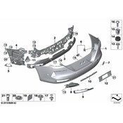 BMW Bumper Cover Support Rail - Genuine BMW 51127485551