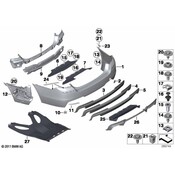 BMW Cover Bumper Rear (M Darkshadow) - Genuine BMW 51127906283
