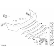 BMW Bracket Pdc-Sensor Rear Exterior Left (M) - Genuine BMW 51128044385